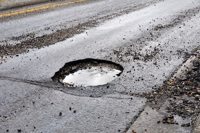 pothole - road damage
